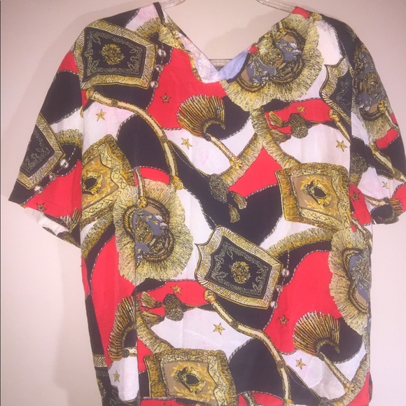 🛍🔱 Vintage Christie and Jill Silk Shirt 🔱 - Picture 3 of 4